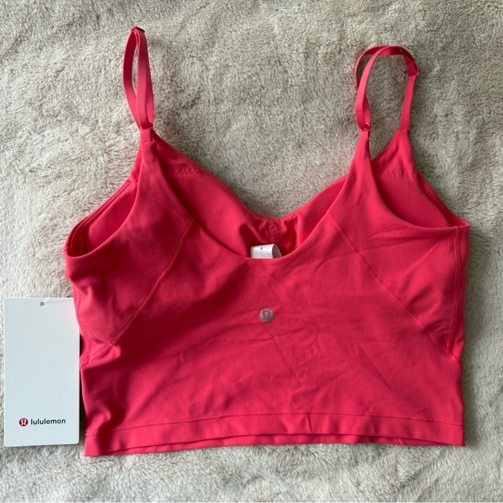 NWT Lululemon Align Cropped Cami Tank A/B Cup Glaze Pink Size 8 - Picture 4 of 11